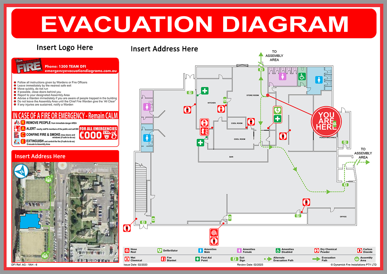 An example of our Emergency Evacuation Diagrams